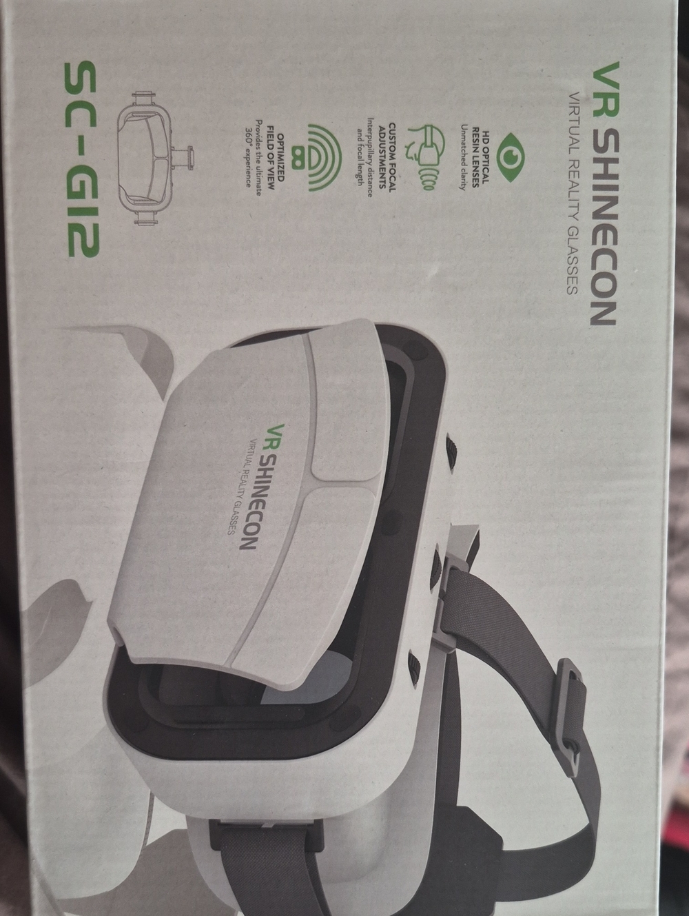 White VR Headset - SC-G12 Virtual Reality Glasses